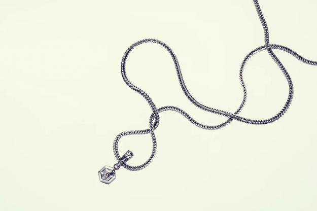 ZOCALO ソカロ ジュエルド アイビー ヘキサゴン ペンダント(ホワイトCZ) Jeweled Ivy Hexagon Pendant(WhiteCZ)