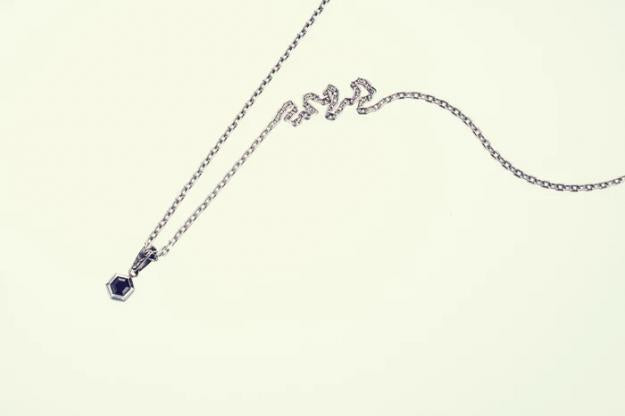 ZOCALO ソカロ ジュエルド アイビー ヘキサゴン ペンダント(ブラックCZ) Jeweled Ivy Hexagon Pendant(BlackCZ)