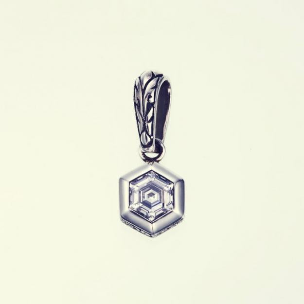 ZOCALO ソカロ ジュエルド アイビー ヘキサゴン ペンダント(ホワイトCZ) Jeweled Ivy Hexagon Pendant(WhiteCZ)