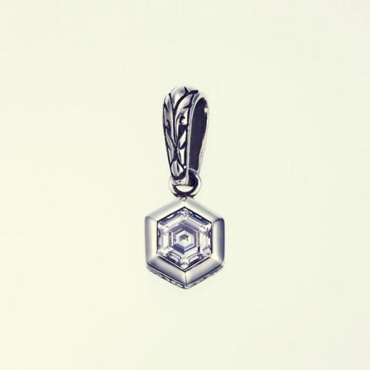 ZOCALO ソカロ ジュエルド アイビー ヘキサゴン ペンダント(ホワイトCZ) Jeweled Ivy Hexagon Pendant(WhiteCZ)