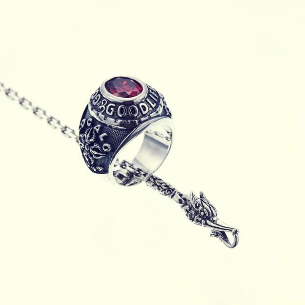 ZOCALO ソカロ ベビー カレッジリング ペンダント (ガーネットCZ) Baby College Rind Pendant (Garnet CZ)