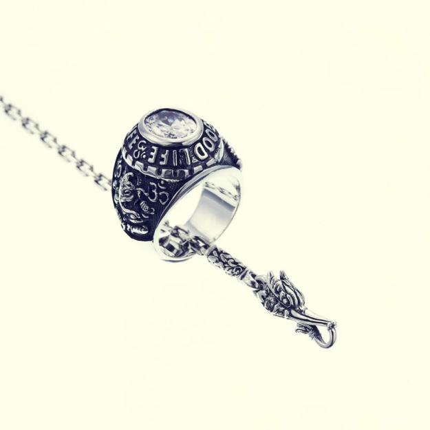 ZOCALO ソカロ ベビー カレッジリング ペンダント(ホワイトCZ) Baby College Rind Pendant (White CZ)