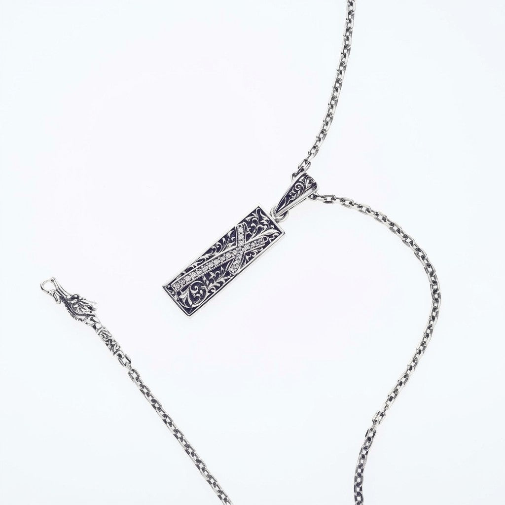 ZOCALO ソカロ アイビー クロス ペンダント(ホワイトCZ) Ivy Cross Pendant(White CZ)