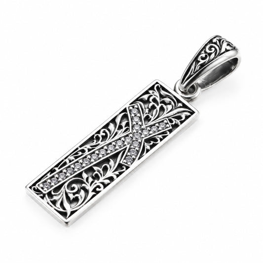 ZOCALO ソカロ アイビー クロス ペンダント(ホワイトCZ) Ivy Cross Pendant(White CZ)