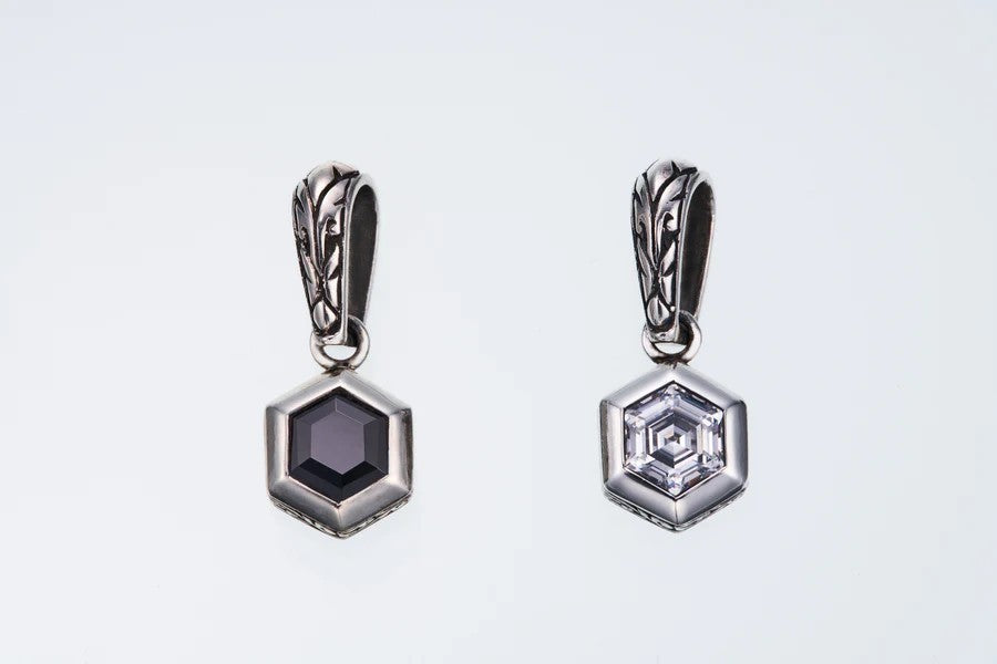 ZOCALO ソカロ ジュエルド アイビー ヘキサゴン ペンダント(ホワイトCZ) Jeweled Ivy Hexagon Pendant(WhiteCZ)