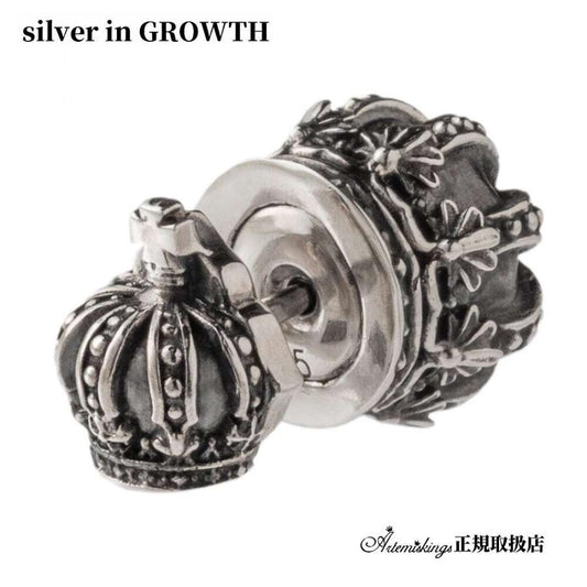 クラウンキャッチスタッドピアス　AKE0110　Crown catch stud earring　シルバーアクセサリー Silver jewelry