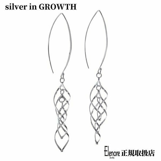 エレノアジュエリー/Elenore Jewelry ツイストフレームシルバーピアス 両耳分 ELE0035