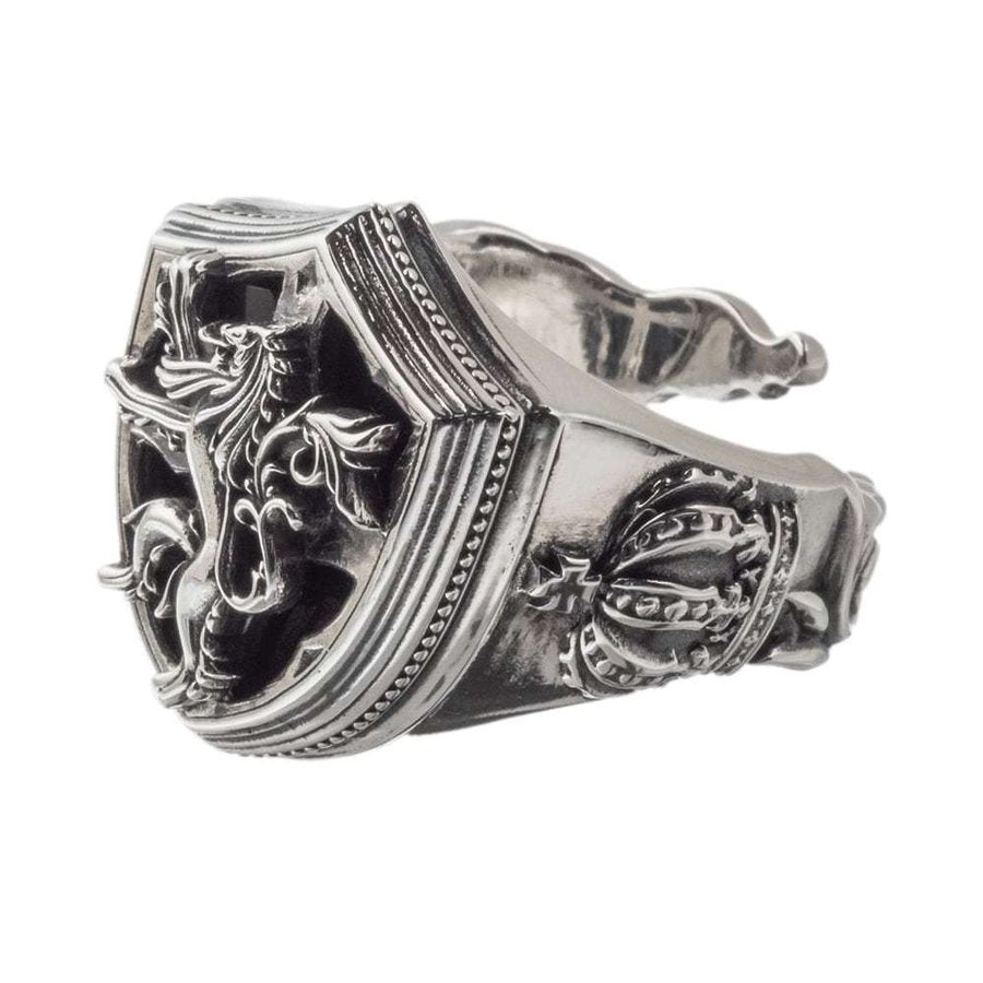 ライオンシールドリング　AKR0065　Lion shield ring シルバーアクセサリー Silver jewelry