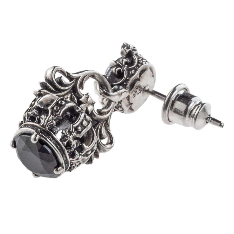 ノーブルクラウンピアス　AKE0109　Noble crown earring　シルバーアクセサリー Silver jewelry