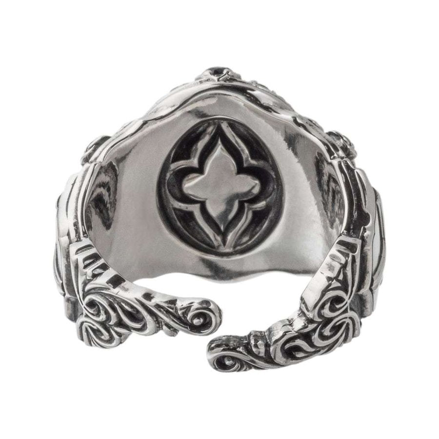黒薔薇リング　AKR0066　Black rose ring シルバーアクセサリー Silver jewelry