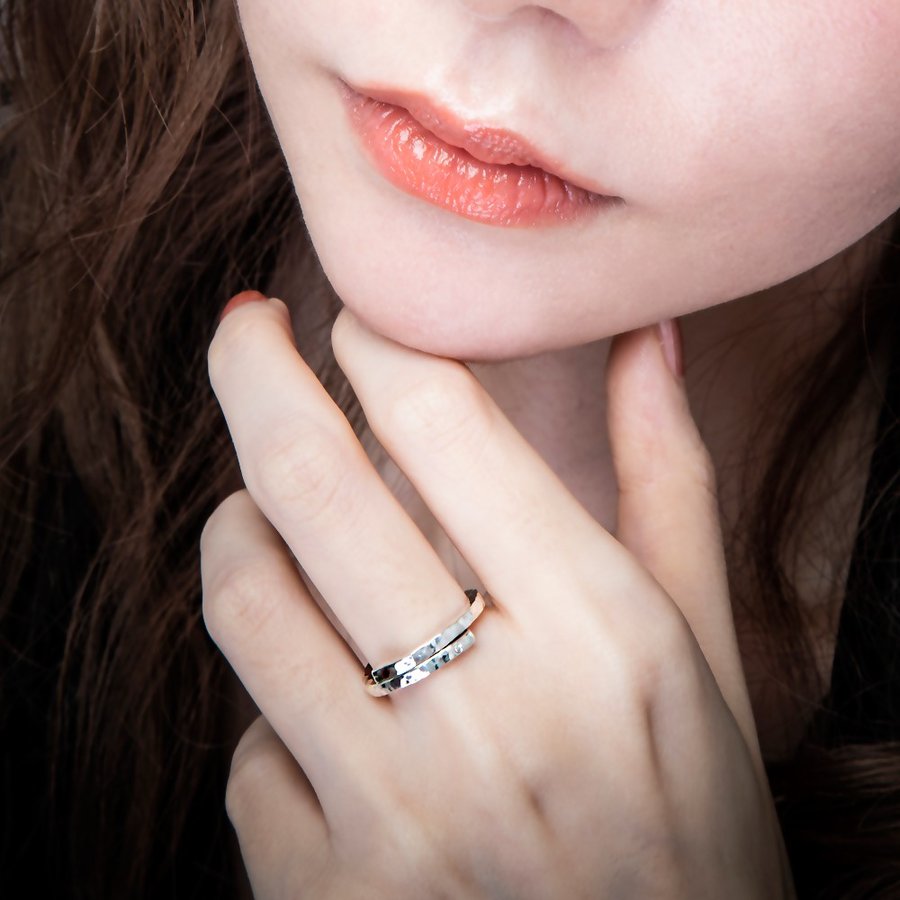 エレノアジュエリー/Elenore Jewelry ダイヤモンドスペーサーシルバーリング ELR0022